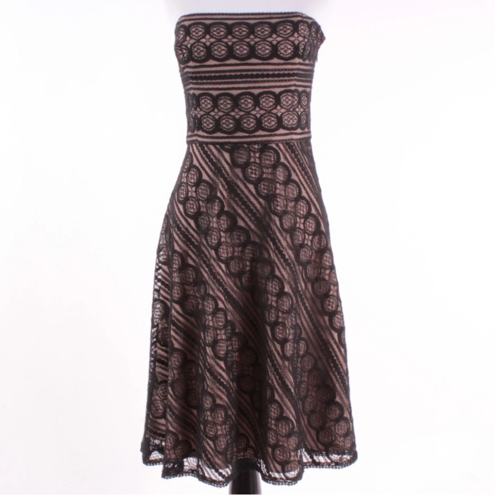 Ann Taylor Loft Sleeveless Black Lace Dress